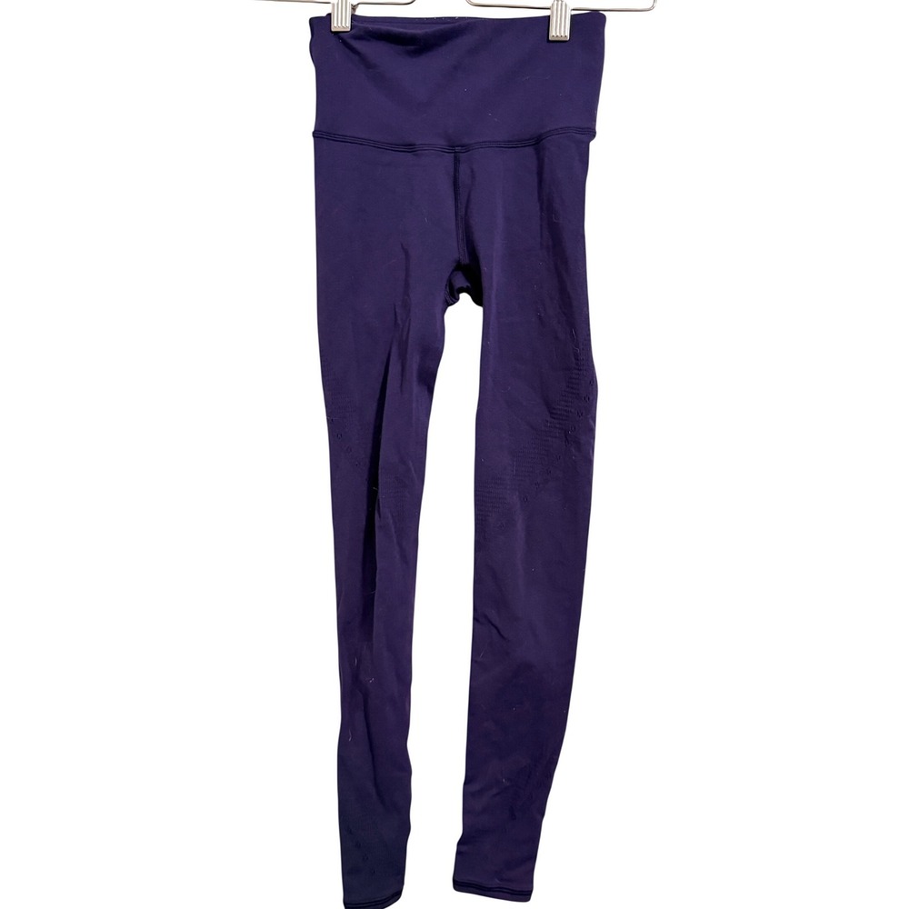 Lululemon Align High Rise Leggings Navy Blue Seamless Workout‎ Athleisure Size 2